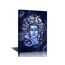 TISHIRON 1 Stück Leinwand Shiva Kopf Wandkunst Shivaismus Hinduismus Bilder für Wohnzimmer Lord Shiva Maha Shivaratri Gemälde für Wohnkultur gerahmt gespannt fertig zum Aufhängen 61 x 40,6 cm