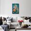 Leinwand-Kunst, Lord Radha Krishna, Bilder für Wohnzimmer, Hindu-Gott, Wandposter, Indien, religiöse Kultur, Kunstdrucke mit Rahmen, Wanddekoration für Wohnzimmer, Dekoration, 61 x 40,6 cm