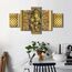 TUMOVO Lord Ganesha Wanddekoration für Schlafzimmer, Wohnzimmer, Hinduismus, Gott, Wandkunst, Gemälde, indischer Gott, Leinwand, moderne Wandkunst, Heimdekoration, Büro, Wandkunst, gerahmt, fertig zum