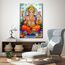 TUMOVO 1 Stück Leinwand-Kunst, Lord Ganesha-Bild für Schlafzimmer, Hindu-Ganapati, indische Gottheit, Wanddekorationen für Wohnzimmer, Hinduismus, kulturelle Heimdekoration, gerahmt, fertig zum