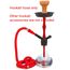 Rubber Handle Hookah Hose mit Metalltip Leder Wrapped Hookah Hose waschbar, langlebig, 72 Zoll lang Shisha Hose (Rot)