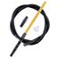 Kitosun D-Hose Shisha Schlauch und Mundstück - Premium Shisha Zubehör 34 cm lang abnehmbares Aluminium Mundstück | 1,5 Meter Silikonschlauch | Shisha Adapter | Knickschutzfeder | Silizium-Tülle (Gold)