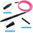 HRAN 100% waschbares mattes Silikon Shisha Schlauch Set Komplett mit Zubehör 1,5 Meter Edelstahl Shisha Schlauch Abnehmbarer Aluminiumgriff Mundstück Adapter Anti-Biegungsfeder (Rosa)