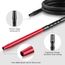 Kitosun D-Hose Shisha Schlauch und Mundstück - Premium Shisha Zubehör 34 cm lang abnehmbares Aluminium Mundstück | 1,5 Meter Silikonschlauch | Shisha Adapter | Knickschutzfeder | Silizium-Tülle (Rot)