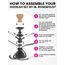 Shisha Set Klein mit 2 Schläuche - 30cm Rosa Mini Shisha - 2 Schlauch Shisha mit shisha zubehör 50x Folie + Shisha Tonkopf + 10x Spitzen 2x Mundstück Zange Tragbares Shisha Set mit allem Shisha-Kit