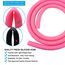 HRAN 100% waschbares mattes Silikon Shisha Schlauch Set Komplett mit Zubehör 1,5 Meter Edelstahl Shisha Schlauch Abnehmbarer Aluminiumgriff Mundstück Adapter Anti-Biegungsfeder (Rosa)