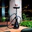 M. ROSENFELD Shisha Schlauch mit Mundstück – 150cm Soft-Touch Shisha Schlauch Set Matt (lebensmittelecht) inkl. Shisha Adapter + langes 40cm Ergo Aluminium Shisha Mundstück Shisha Set Schwarz Silber