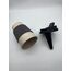 Tragbares Wasserpfeifen-Set, Wasserpfeifenzubehör, Silikondeckel, tragbare Reise-Shisha, Mini-Shisha-Becher mit Kaffeetassen-Design (Grau)