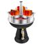 Shisha-Schüssel – Silikon-Phunnel-Schüssel – schwarze Shisha-Schüssel mit 7 Löchern – richtiger Ersatz für Ton- und Keramikschalen 8,9 cm hoch