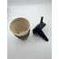 Tragbares Wasserpfeifen-Set, Wasserpfeifenzubehör, Silikondeckel, tragbare Reise-Shisha, Mini-Shisha-Becher mit Kaffeetassen-Design (Grau)