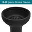 Kitosun Shisha Kopf Wasserpfeife Schüssel – Silikon 7 Loch Phunnel Schalen – Perfekt mit kaloud Lotus – Shisha Bowl schwarz Farbe – rechts Ersatz für Tonerde & Keramik Schalen 8,9 cm hoch