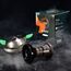Tabakkopf Shisha Phunnel Kopf - Kitosun Mars Hookah Bowl Schale aus glasiertem Ton mit Rand kompatibel mit Provost & Foil, gut für alle Arten von Shisha-Leckereien 12-15 g (Schwarzweiß)