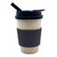 Tragbares Wasserpfeifen-Set, Wasserpfeifenzubehör, Silikondeckel, tragbare Reise-Shisha, Mini-Shisha-Becher mit Kaffeetassen-Design (Grau)