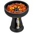 Shisha-Schüssel – Silikon-Phunnel-Schüssel – schwarze Shisha-Schüssel mit 7 Löchern – richtiger Ersatz für Ton- und Keramikschalen 8,9 cm hoch