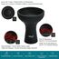 Kitosun Shisha Kopf Wasserpfeife Schüssel – Silikon 7 Loch Phunnel Schalen – Perfekt mit kaloud Lotus – Shisha Bowl schwarz Farbe – rechts Ersatz für Tonerde & Keramik Schalen 8,9 cm hoch