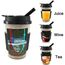 Tragbares Wasserpfeifen-Set, Wasserpfeifenzubehör, Silikondeckel, tragbare Reise-Shisha, Mini-Shisha-Becher mit Kaffeetassen-Design (Grau)