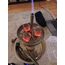 Kitosun Shisha Kopf Set - Keramik Shisha Schüssel mit 5Löchern und größerer Holzkohlehalter Kaminaufsatz mit Schirm Shisha Wärmemanagement Bündel