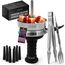 Silikon Hookah Bowl Set | Hookah Kopf mit Hookah Heat Management Kohlehalter zum Rauchen von Wasserpfeifen | Hookah Zubehör | Hookah Kohlen Zange | Hookah Flavor Gabel und 10 Hookah Tips Shisha Shisha