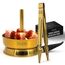 Shisha Kohlehalter mit Shisha-Zange - Shisha Kohlehalter mit Shisha Zange für Kohle - Shisha Wärmemanagementgerät mit Shisha-Zange und Schürhaken - Hookah HMD - Hookah Bowl Zubehör (Gold)