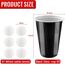 Bierpong Becher Set, Beer Pong Becher Enthält 6 Tischtennisbälle und 50 Becher, 500ML Beerpongbecher, Wiederverwendbare Partybecher für Weihnachten Party Geburtstag Festivals Hochzeit Camping(Schwarz