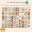 Giftota Meilensteinkarten Baby - 50 Karten (verschiedenen Rückseiten) inkl. Kartenständer aus Holz - Baby Geschenk für Junge und Mädchen - Niedliche Tiere Stil Meilensteinkarte