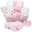 Baby Box Shop – 14 Baby Geschenk Mädchen, Babyparty Mädchen, mit neuen Baby-Essentials für Neugeborene Baby Mädchen und einem rosa Plüsch-Teddybären