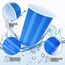 Spyrtb Bierpong Becher Set, Beer Pong Becher, 40 Beerpong Becher(500ML) +12 Tischtennisbälle, Wiederverwendbare, Red Cups Für Party Trinkspiele Camping Geburtstag Hochzeit
