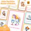 Giftota Affirmationskarten für Kinder - 48 Affirmationskarten inkl. Kartenständer aus Holz - Positive Positive Affirmationen für für Selbstbewusstsein, Mut und Lebensfreude - Süße Tier Stil