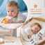 Neugeborenen Geschenk, 7-in-1Baby Geschenkset für Jungen Mädchen: Baby Decke,Schmusetuch, Holzrassel mit Elefant, Lätzchen,Socken in Geschenkbox|Baby Geburt Geschenk, Babyparty Idee-Beige