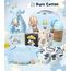 Baby Geschenk Jungen Mädchen Neugeborenen Geschenke zur Geburt mit Schmusetuch/Baby Strampler/Socken/Musselin Decke/Rassel Windeltorte Geschenkbox Baby Shower Party Gender Reveal Geschenk (Blau)