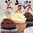 dekora - Set für Cupcakes und Muffin Deko Geburtstag - Mickey Maus Cupcake Topper aus Papier - 16 Stück in 8 verschiedenen Designs