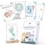 Miniwerk Meilensteinkarten Baby 60 Stück – persönliches Geschenk zur Geburt, Erinnerungsbox Baby, Babytagebuch, Ergänzung zur Baby Erstausstattung für Neugeborene und Eltern, Kontrastkarten Baby