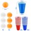 Litimkat Bierpong Becher Set,Beerpong Partybecher Enthält 50 Becher (500ML) und 12 Tischtennisbälle,mehrwegbecher,Für Party Trinkspiele,Party Geburtstag Festivals Hochzeit Camping
