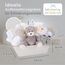 Baby Box Shop – 14 Babygeschenke, ideal für Babypartygeschenke, Unisex-Babygeschenke, mit neuen Babyartikeln für Neugeborene und einem grauen Plüsch-Teddybären