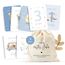 MeinBaby123® Meilensteinkarten "Dein erstes Jahr" | Meilenstein Karten Set Geschenk zur Geburt | Fotokarten für das erste Jahr | 50 Karten Inkl. Baumwollsäckchen (blau)