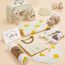 vamei Baby Geschenk Jungen, Neugeborenen Geschenk Babygeschenke zur Geburt Junge Mädchen mit Baby Strampler Badetücher Lätzchen Socken Rassel Erinnerungsbox Grußkarten Baby Shower Party
