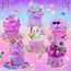 LAWOHO 6 Stück Lavendel Lila Slime Set - Fluffy Cloud Wolkenschleim, Clear Slime & Butter Schleim für Kinder, Mitgebsel Kindergeburtstag Schleim, Halloween Weihnachten Geschenk für Mädchen, Jungen