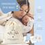 MeinBaby123® Meilensteinkarten "Dein erstes Jahr" | Meilenstein Karten Set Geschenk zur Geburt | Fotokarten für das erste Jahr | 50 Karten Inkl. Baumwollsäckchen (blau)