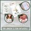 Meilensteinkarten Baby by snaPmee - 40 Fotokarten für Mädchen & Junge - Mein Erstes Jahr Set mit wichtigen Fortschritten + Monatskarten 1-12 (Größe A6) Eukalyptus