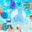 LAWOHO 6 Stück Farbverlauf Blau Slime Set enthält Fluffy Cloud Wolkenschleim, Clear Slime & Butter Schleim, Schleim Kinder Party Geschenk, Geburtstag Weihnachten Geschenk für Mädchen & Jungen(Ozeane)