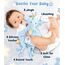 Baby Geschenk Jungen Mädchen Neugeborenen Geschenke zur Geburt mit Schmusetuch/Baby Strampler/Socken/Musselin Decke/Rassel Windeltorte Geschenkbox Baby Shower Party Gender Reveal Geschenk (Blau)