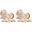 Holz Meilensteinkarten Baby auf deutsch - 30 Meilensteine auf edlen Holzscheiben als Geschenk zur Geburt/zur Babyparty für Schwangere, werdende Mütter, werdende Eltern. (Packung mit 2)
