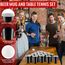 Bierpong Becher Set, Beer Pong Becher Enthält 6 Tischtennisbälle und 50 Becher, 500ML Beerpongbecher, Wiederverwendbare Partybecher für Weihnachten Party Geburtstag Festivals Hochzeit Camping(Schwarz