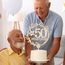 Giftota Cake Topper 50. Geburtstag Holz mit LED Lichterkette - 50. Geburtstag Deko - Tortendeko 50. Geburtstagsdeko Frau Mann