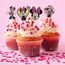dekora - Set für Cupcakes und Muffin Deko Geburtstag - Minnie Maus Cupcake Topper aus Papier - 16 Stück in 8 verschiedenen Designs