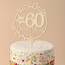 Giftota 55. Geburtstag Holz Cake Topper mit LED Lichterkette - 55. Geburtstag Deko für Frauen und Männer