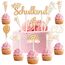 Humairc 2025 Tortendeko Einschulung 10tgl. aus Holz Junge Mädchen Schulkind Zuckertüte Cake Topper ABC 123 Cupcake Torte Deko Kuchendeko Schulanfang