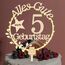 Cake Topper 5. Geburtstag Holz mit LED Lichterkette - Tortendeko 5. Geburtstag Deko - Kuchen Deko für Jungen Mädchen