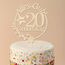 Giftota Cake Topper 20. Geburtstag Holz mit LED Lichterkette - 20. Geburtstag Deko Jungen Mädchen - Tortendeko 20. Geburtstagsdeko - Kuchen Deko für 20. Geburtstagsdeko