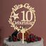 Giftota Cake Topper 10. Geburtstag Holz mit LED Lichterkette - Tortendeko 10. Geburtstag Deko - Kuchen Deko für Jungen Mädchen